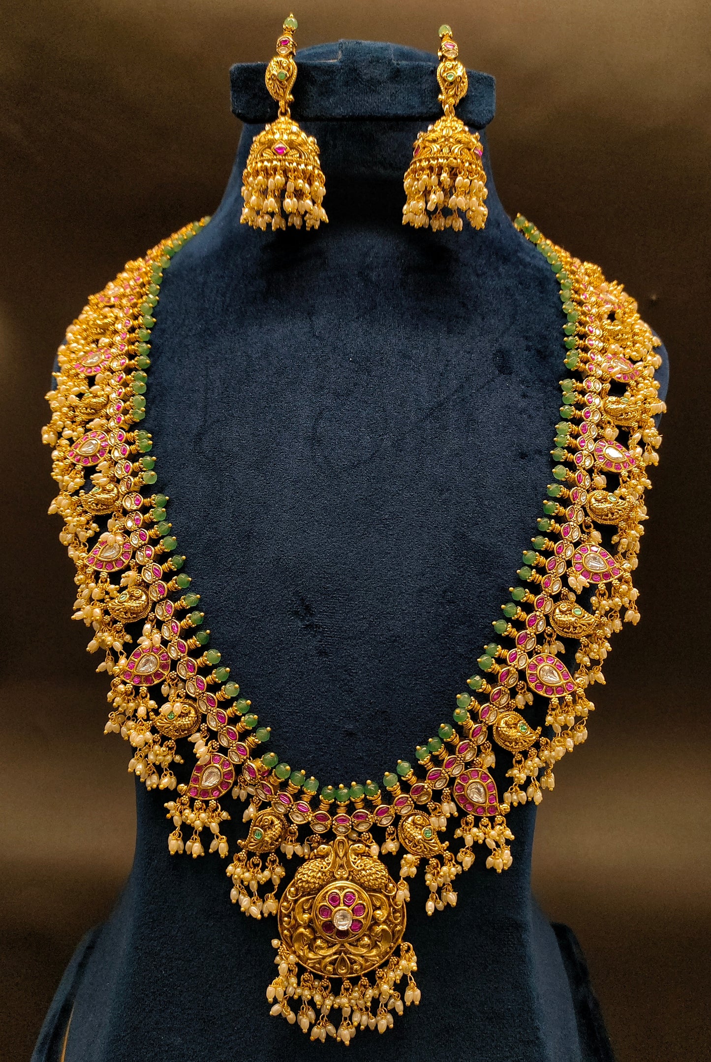 JADAU LONG HARAM WITH MANGO DESIGN