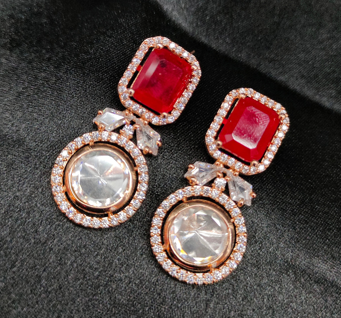 CARROT GOLD MOISSANITE EARINGS