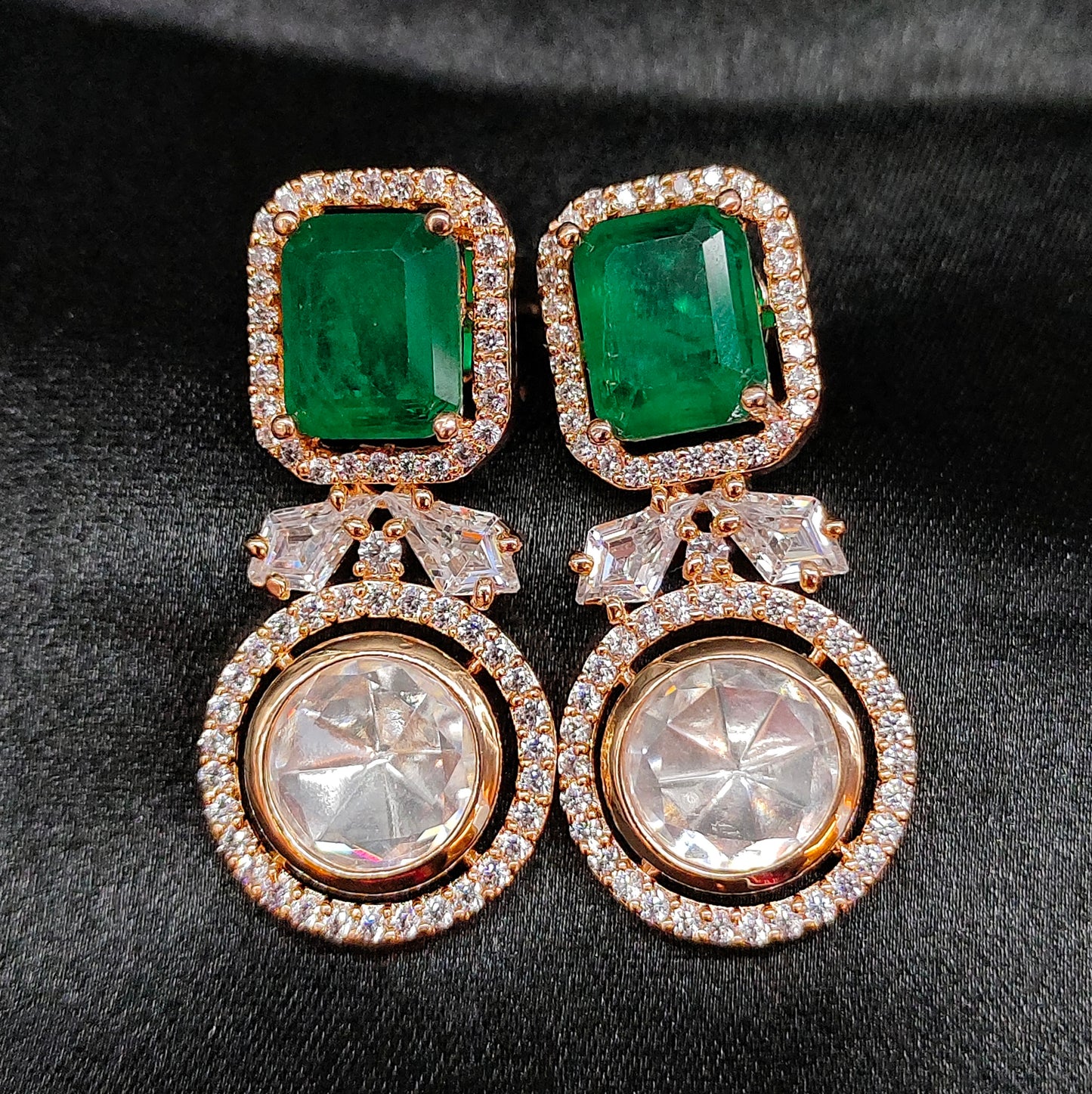 CARROT GOLD MOISSANITE EARINGS