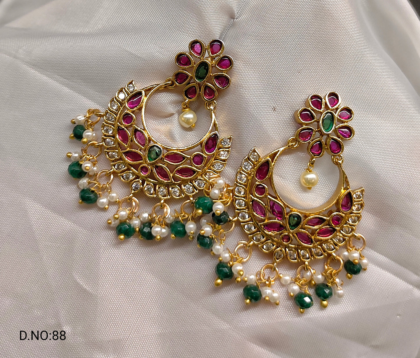 KEMPU CHANDBALI EARINGS