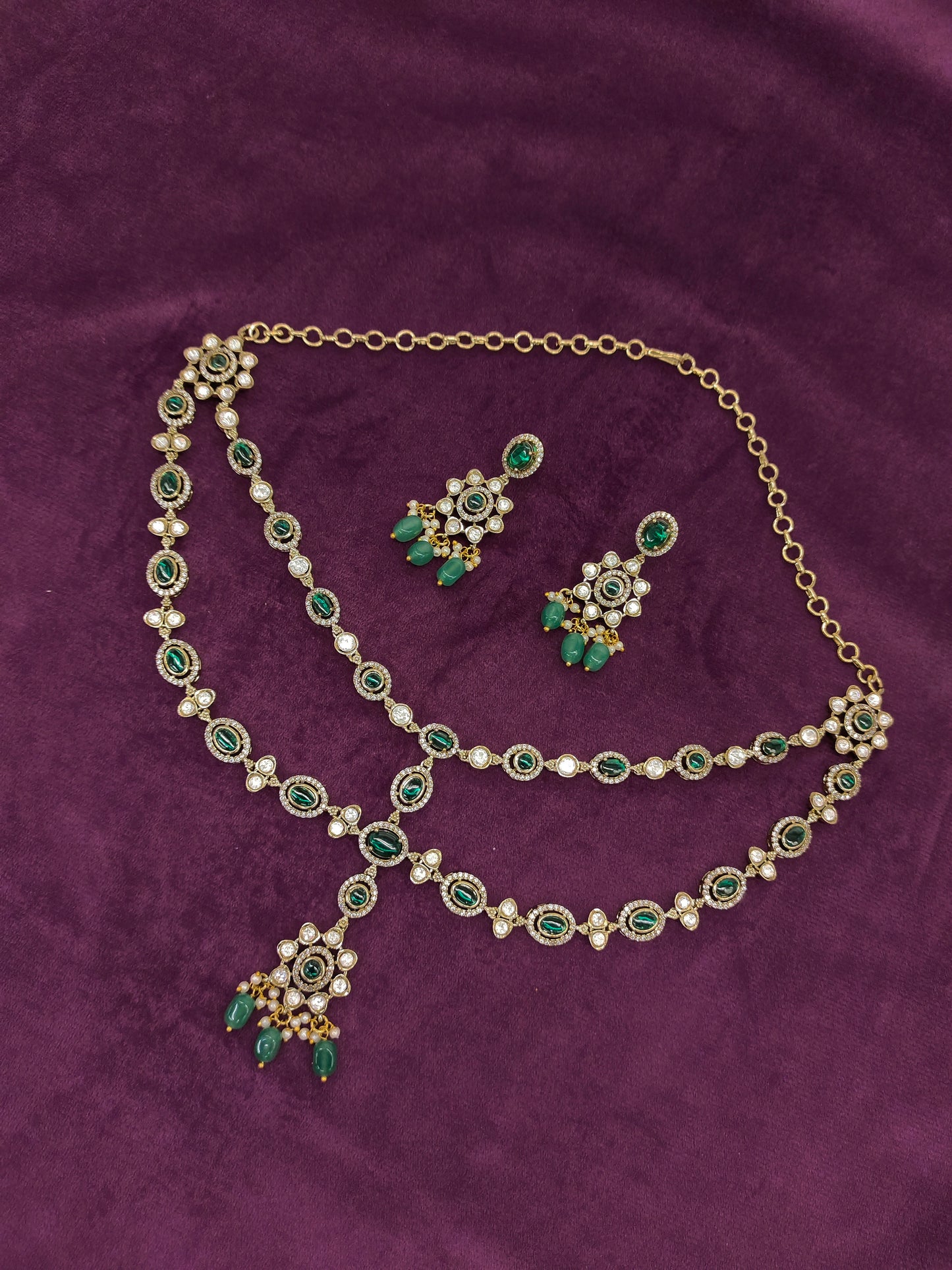 VICTORIAN MOISSANITE 2 LAYER NECKSET
