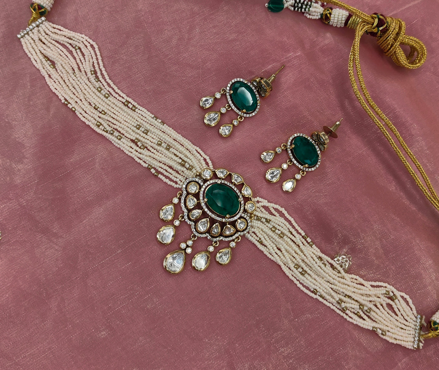 VICTORIAN MOISSANITE MOTI CHOCKER