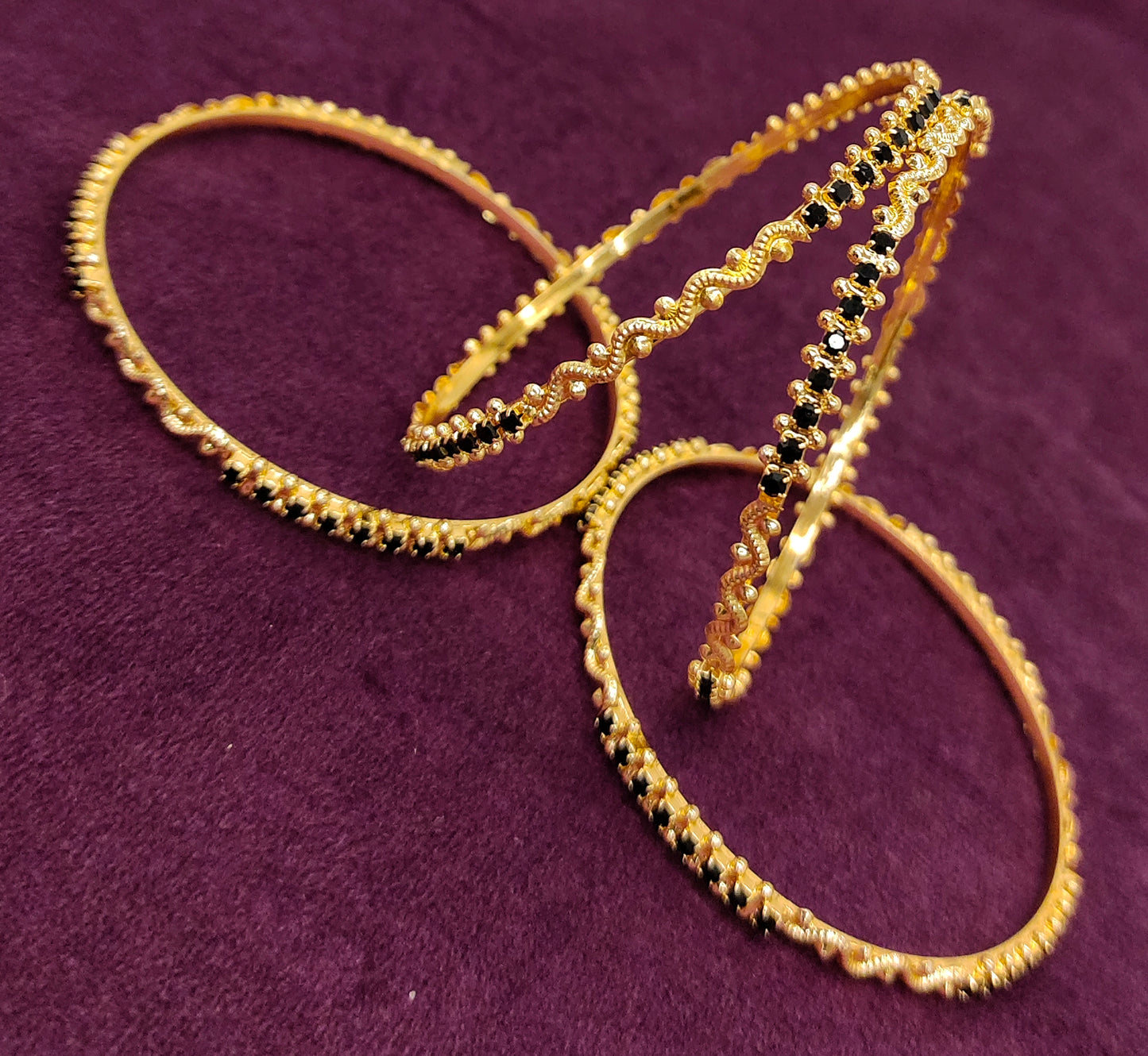 BLACK STONE BANGLES