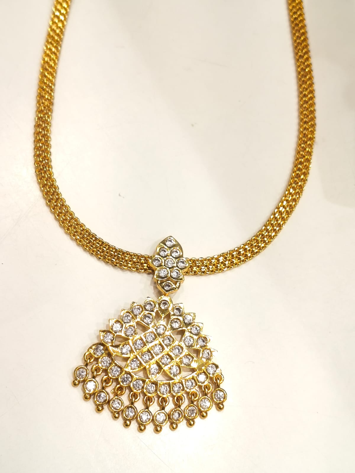 CZ DIAMOND CHANDBALI GOLD NECKSET