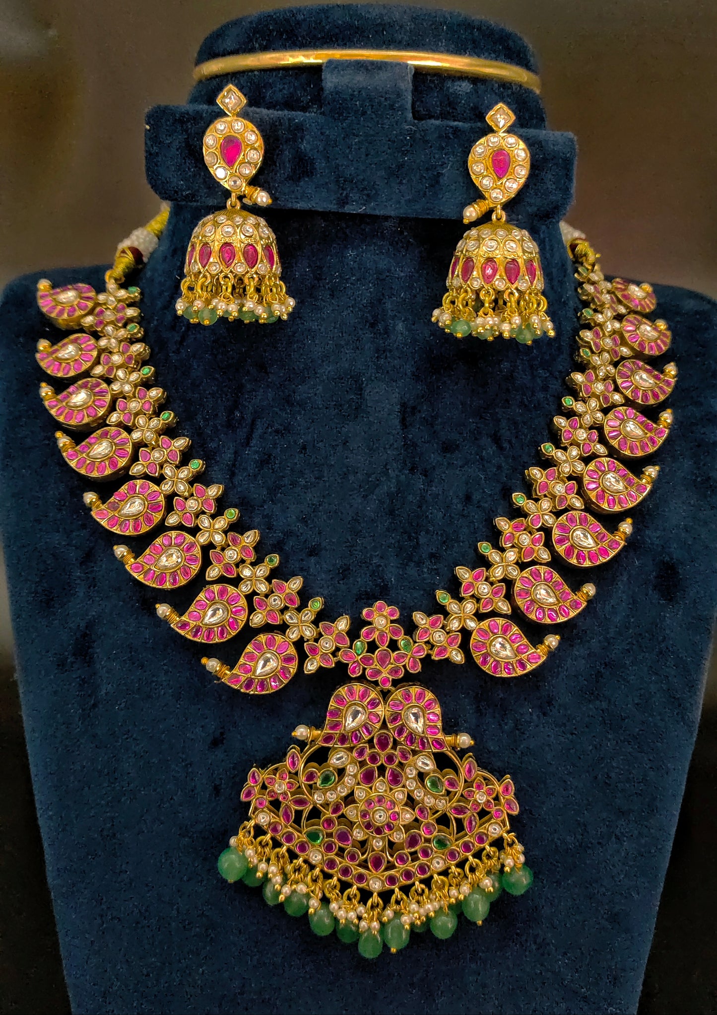 TWO IN ONE MANGO JADAU NECKSET