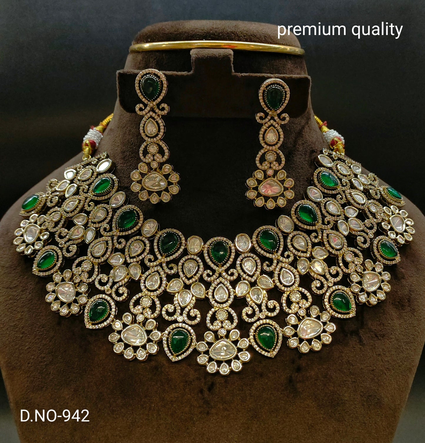 victorian moissanite neckset