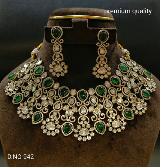 victorian moissanite neckset