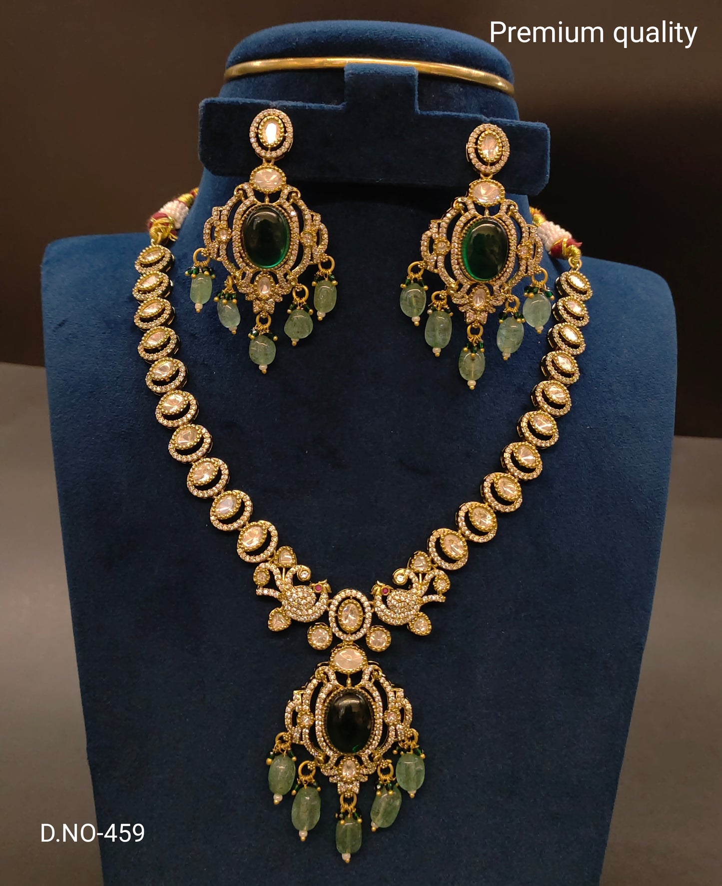 victorian moissanite neckset