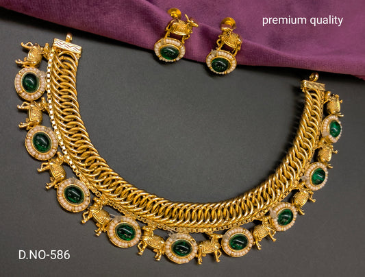 jalebi nakshi neckset