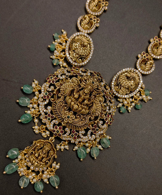 NAKSHI LONG HARAM WITH PEACOCK DESIGN