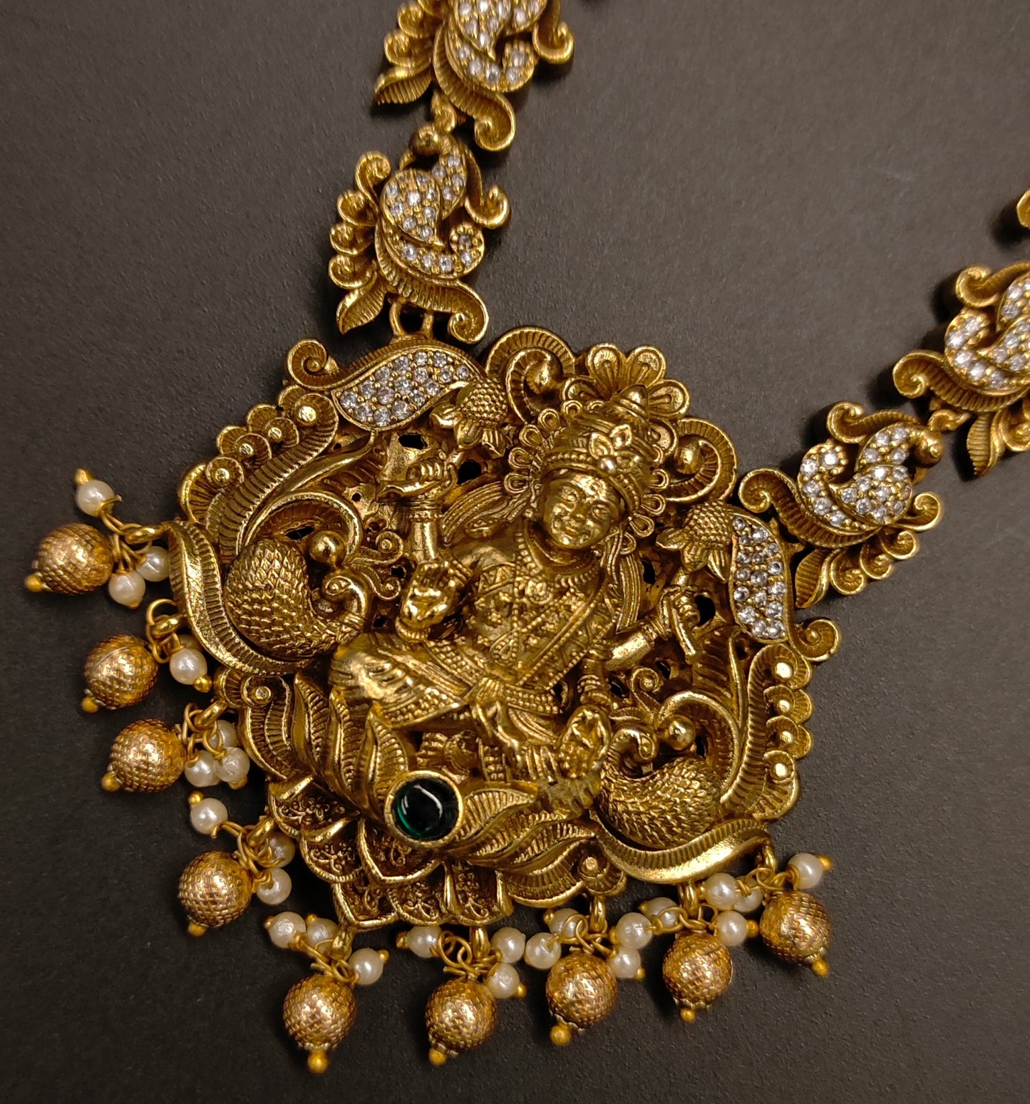 NAKSHI LONG HARAM WITH LAXMIDEVI DESIGN