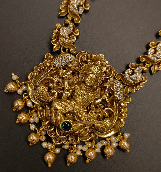 NAKSHI LONG HARAM WITH LAXMIDEVI DESIGN