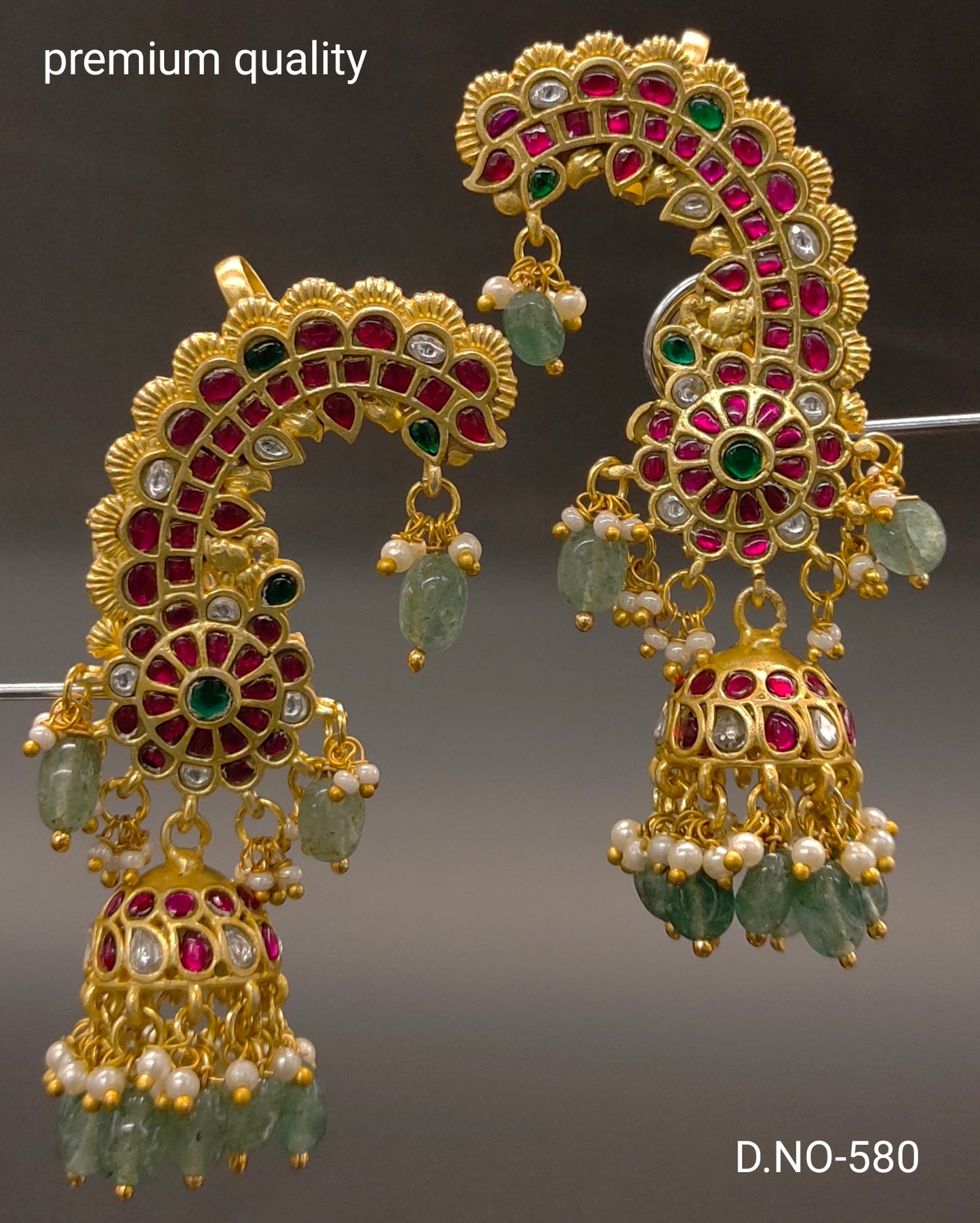 JADAU FULL EARINGS WITH FLOWER DESIGN