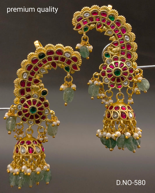 JADAU FULL EARINGS WITH FLOWER DESIGN