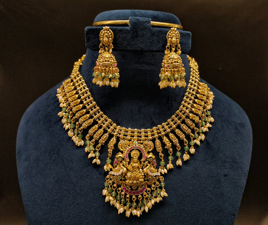JADAU NECKSET WITH LAXMIDEVI DESIGN