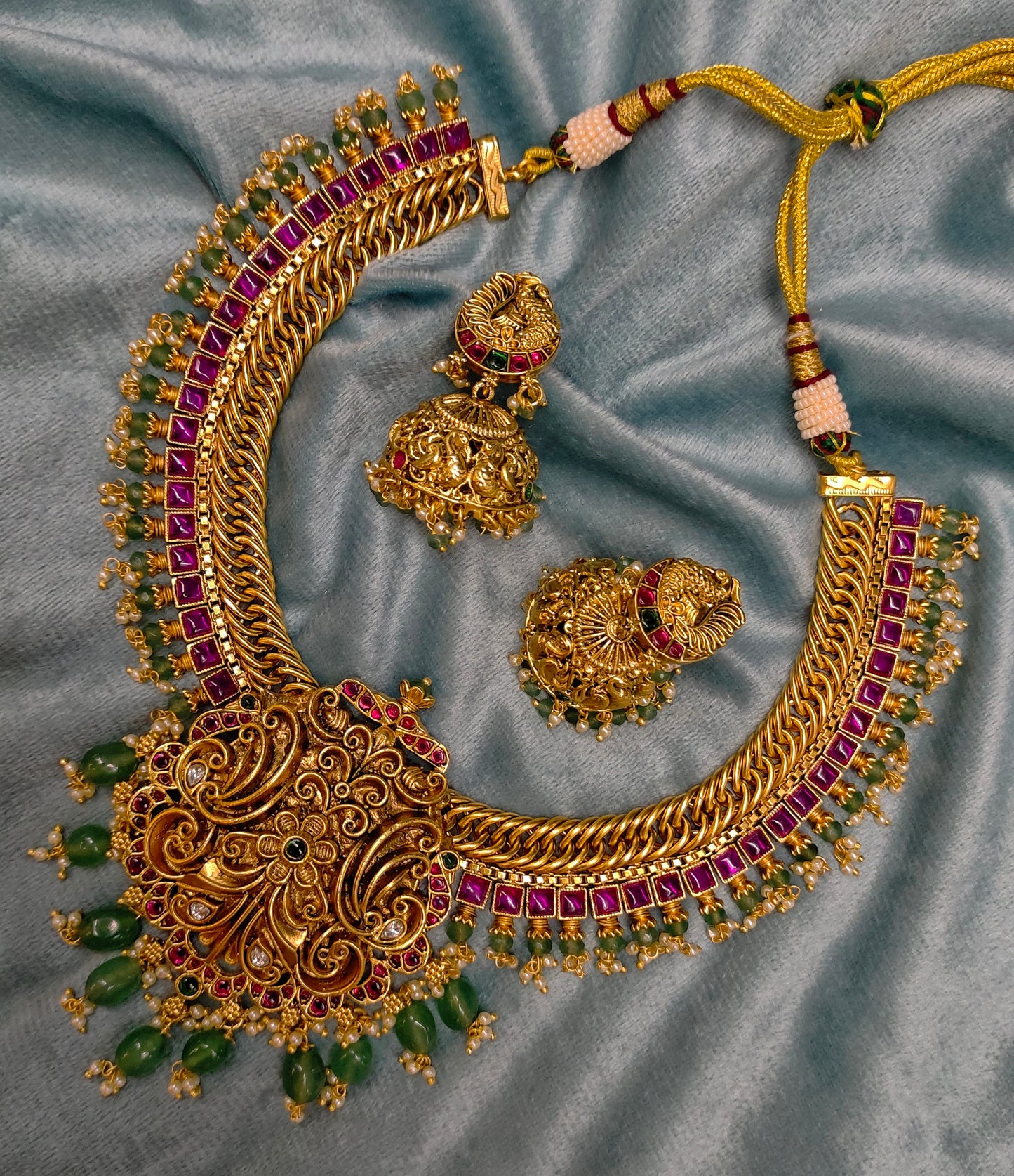 jalebi jadau neckset