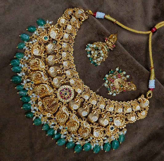 NAKSHI NECKLACE WITH PEACOCKS