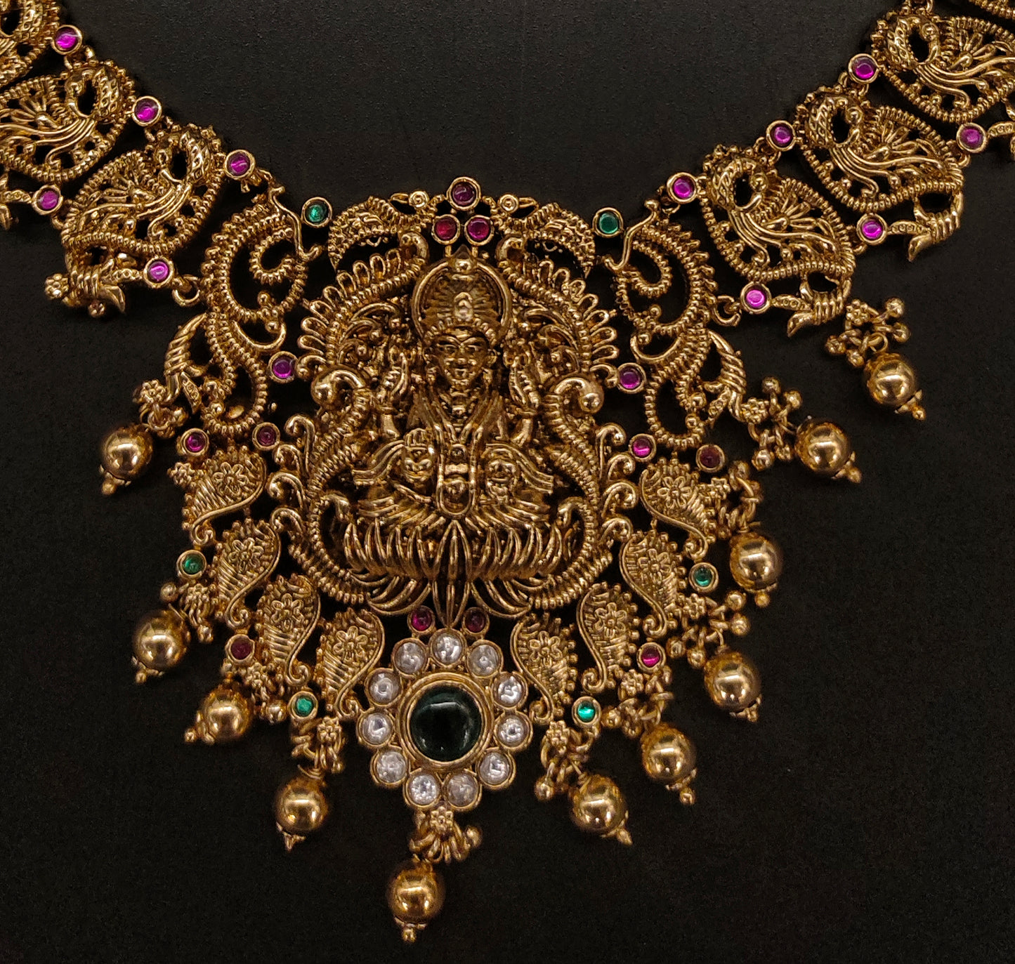 NAKSHI LONG HARAM WITH PEACOCK DESIGN