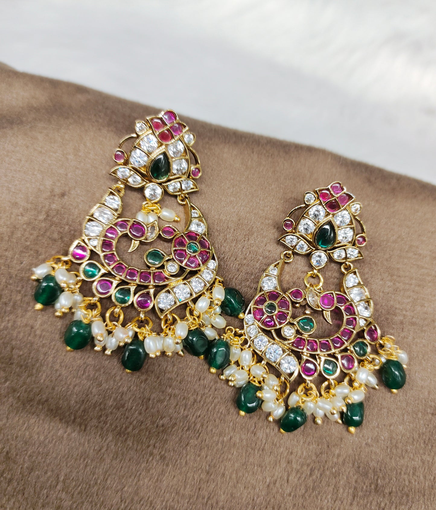 JADAU KEMPU CHANDBALI EARINGS