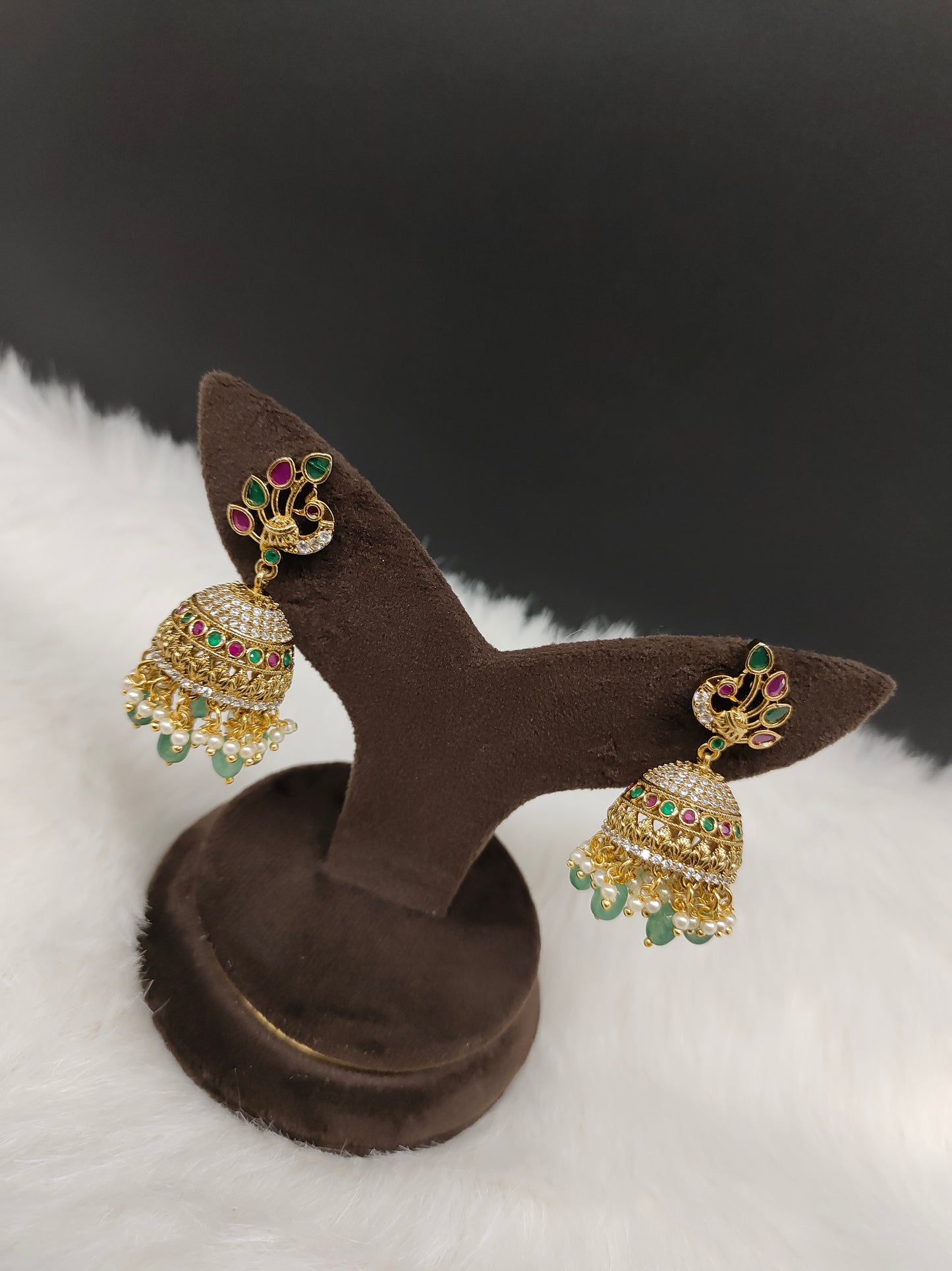 JUMKA WITH PEACOCK DESIGN