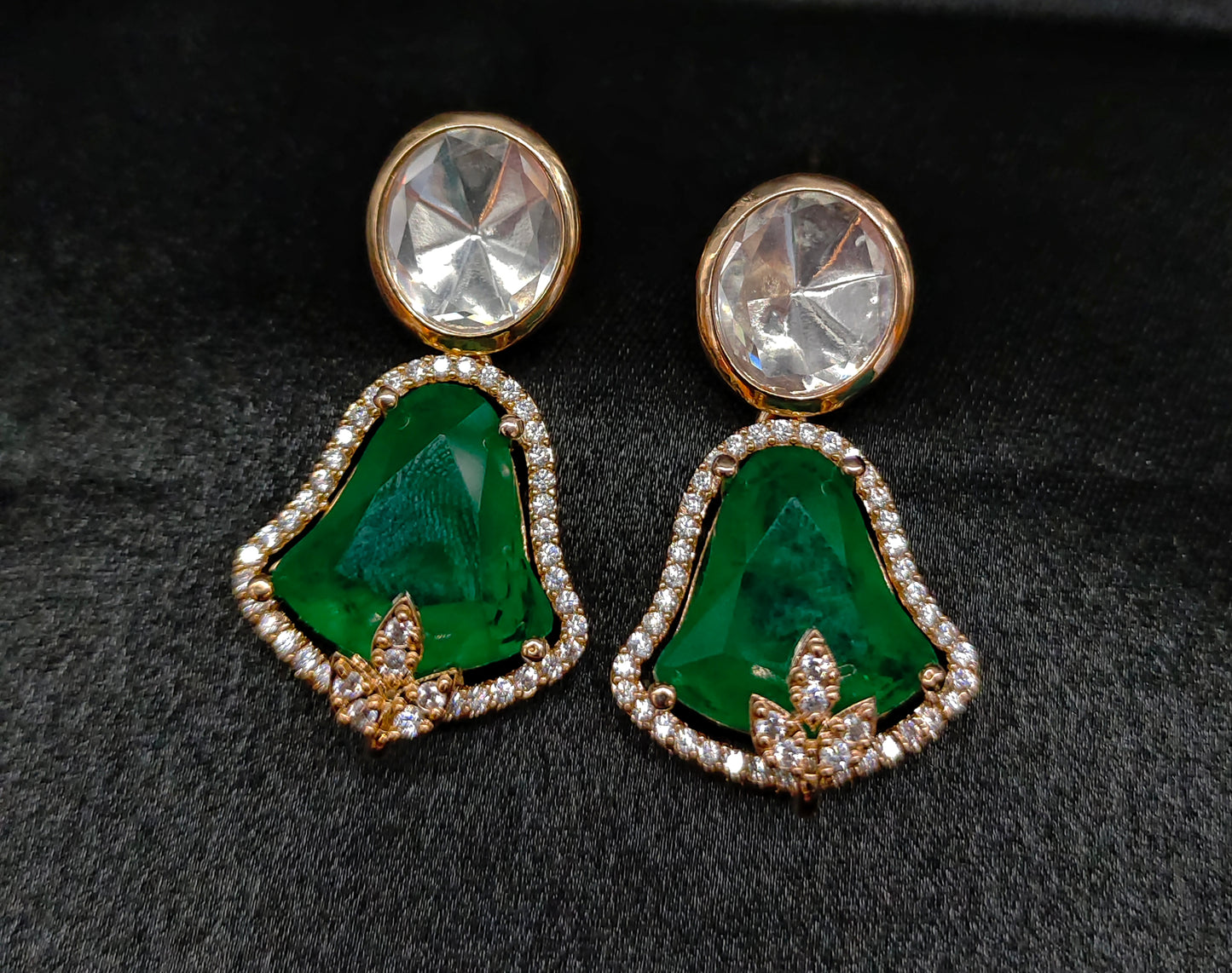 CARROT GOLD MOISSANITE EARINGS