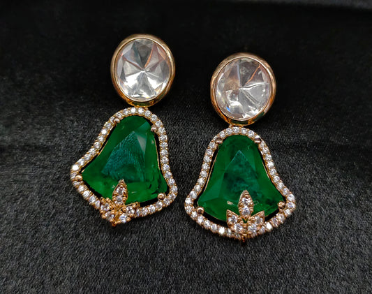 CARROT GOLD MOISSANITE EARINGS