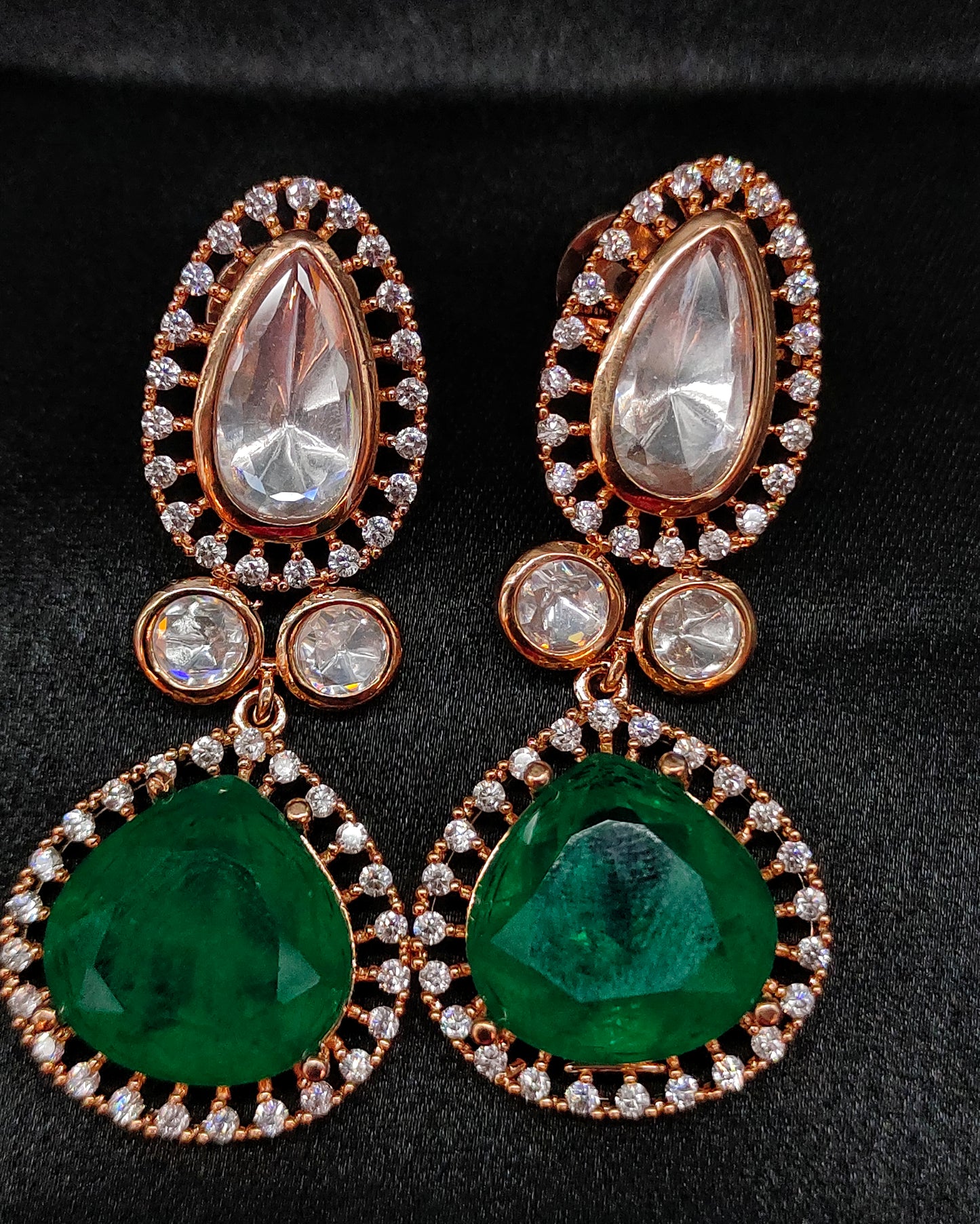 CARROT GOLD MOISSANITE EARINGS
