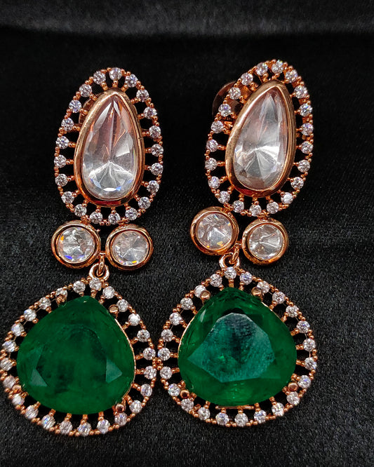 CARROT GOLD MOISSANITE EARINGS