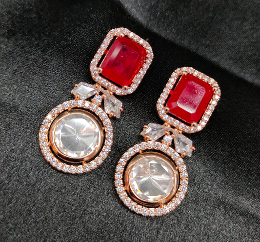 CARROT GOLD MOISSANITE EARINGS