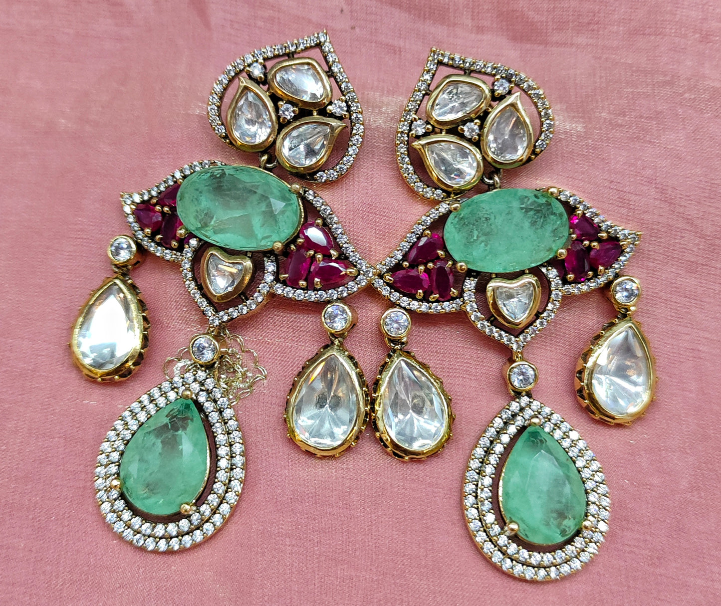 VICTORIAN MOISSANITE FANCY EARINGS