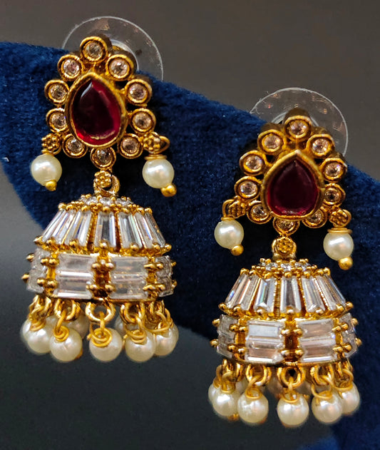 JUMKA WITH UNCUT STONES