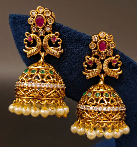 JUMKA WITH PEACOCKS
