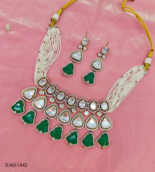 MOISSANITE MOTI CHOCKER