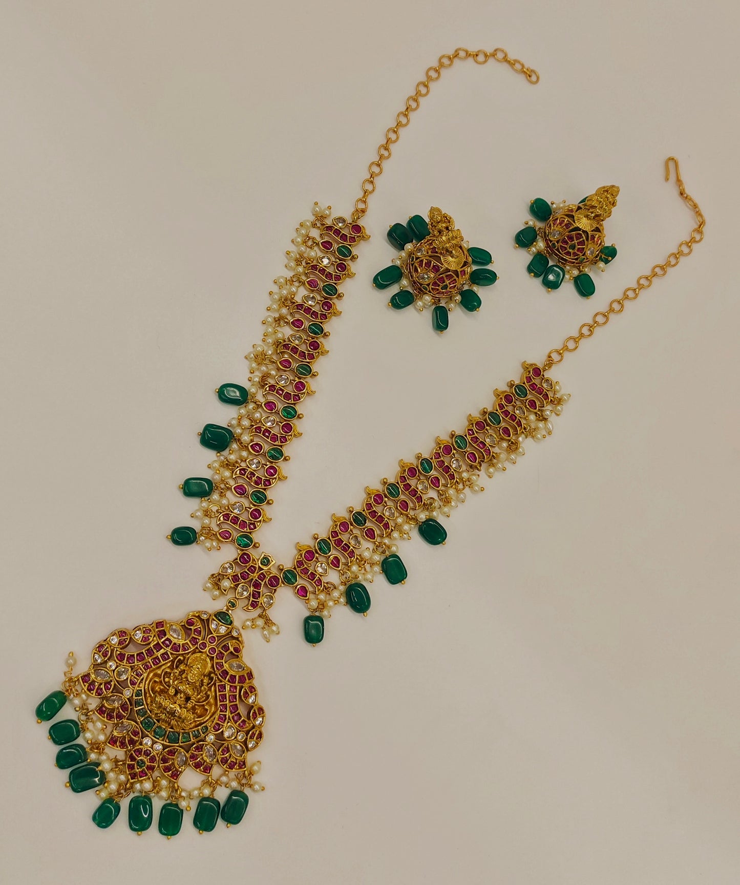KEMPU NAKSHI NECKSET