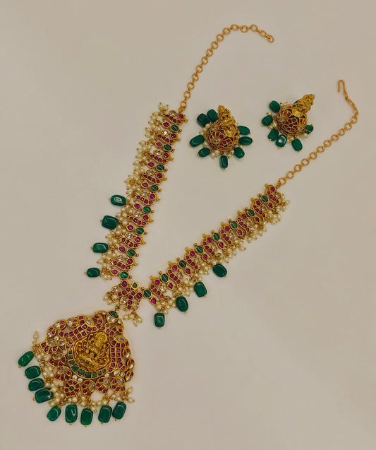KEMPU NAKSHI NECKSET