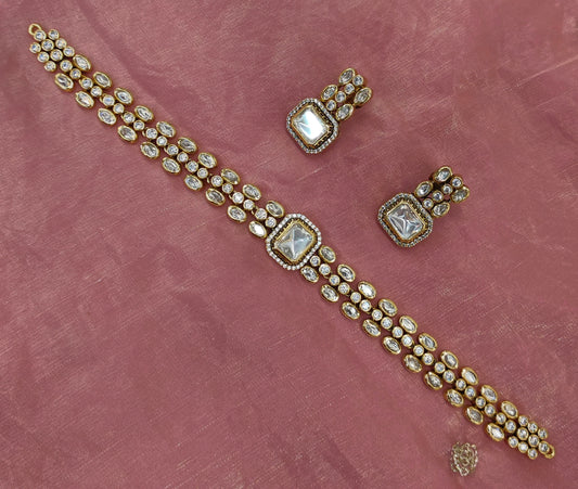 SIMPLE VICTORIAN MOISSANITE NECKSET