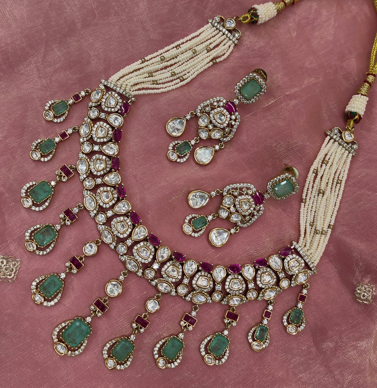 VICTORIAN MOISSANITE MOTI CHOCKER