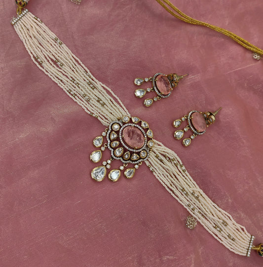 VICTORIAN MOISSANITE MOTI CHOCKER