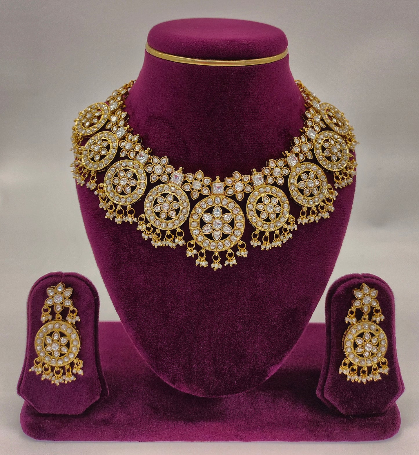 POLLKI MOISSANITE BOTTUMALLA NECKSET
