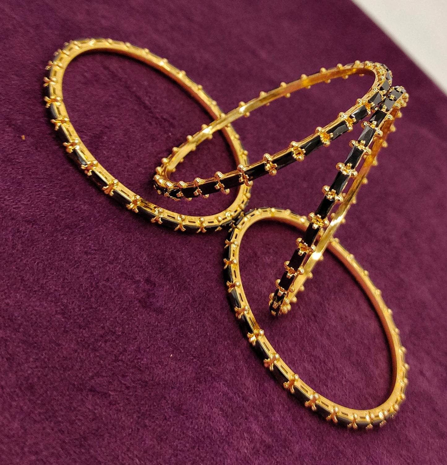 BLACK STONE BANGLES
