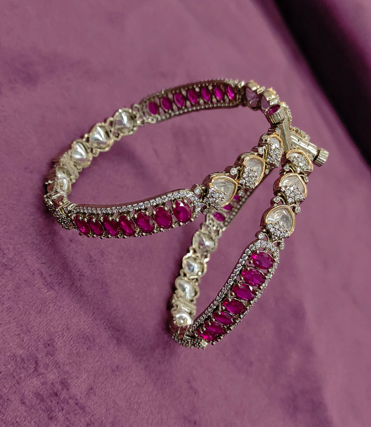 VICTORIAN MOISSANITE BANGLES