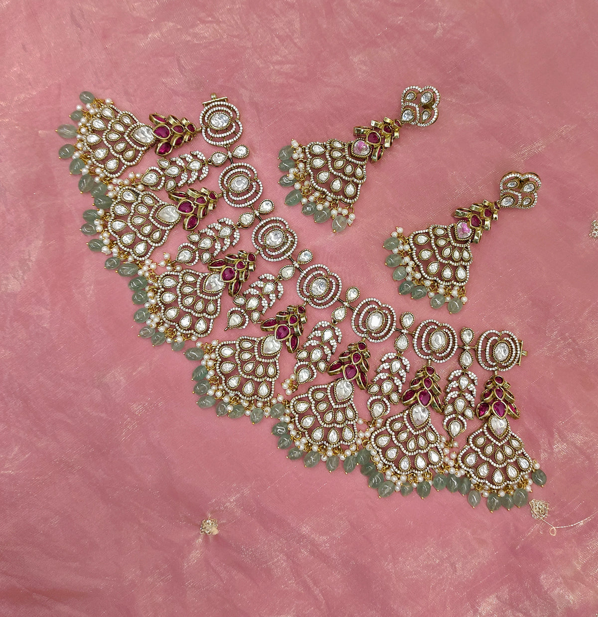 HEAVY VICTORIAN MOISSANITE NECKSET