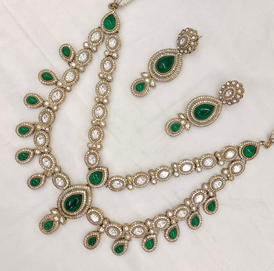 VICTORIAN MOISSANITE KUNDAN NECKSET
