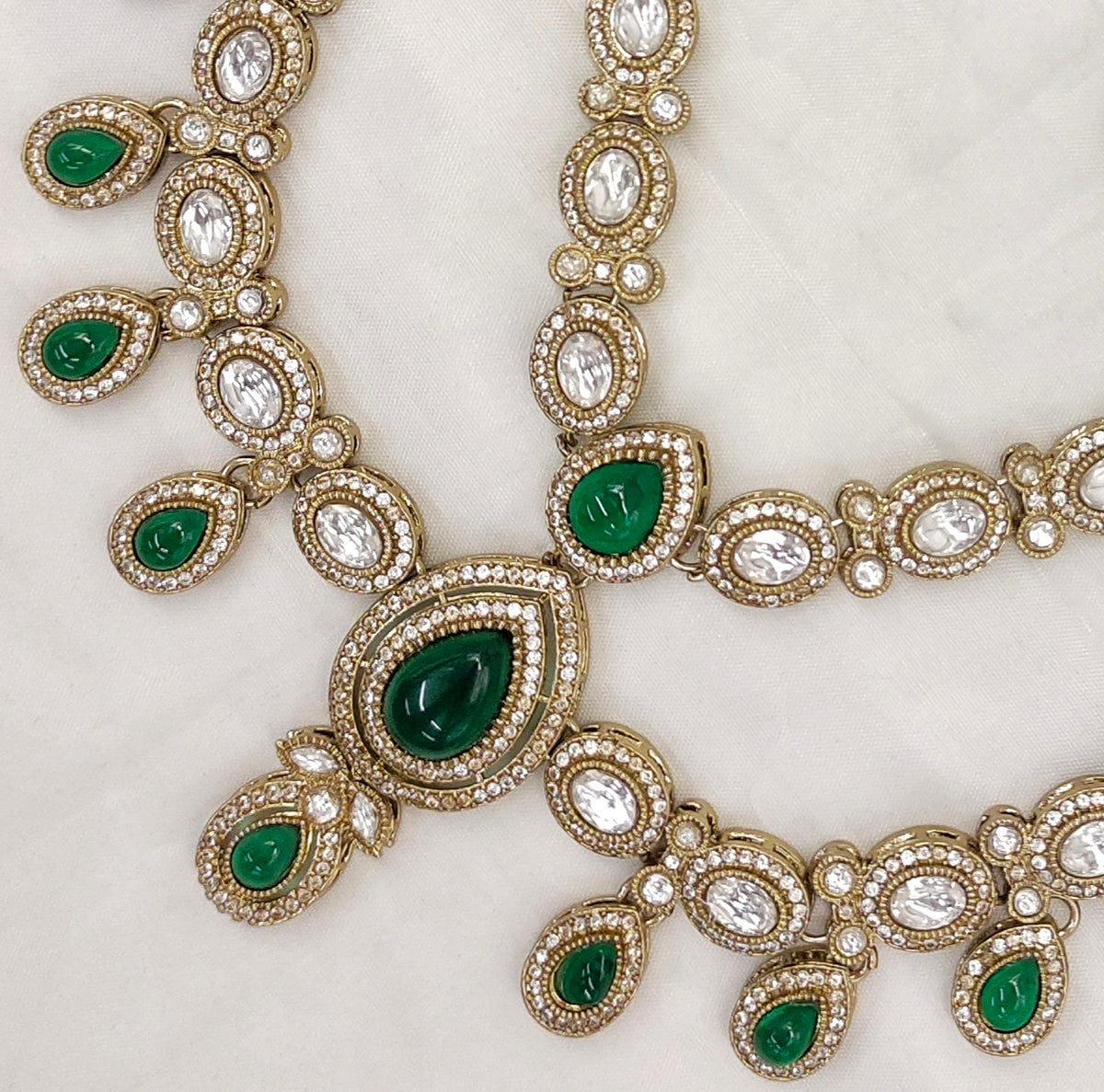 VICTORIAN MOISSANITE KUNDAN NECKSET