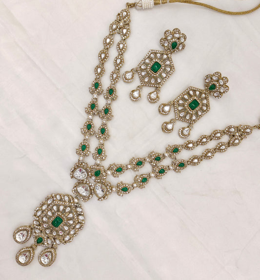 VICTORIAN MOISSANITE KUNDAN NECKSET