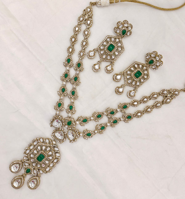 VICTORIAN MOISSANITE KUNDAN NECKSET