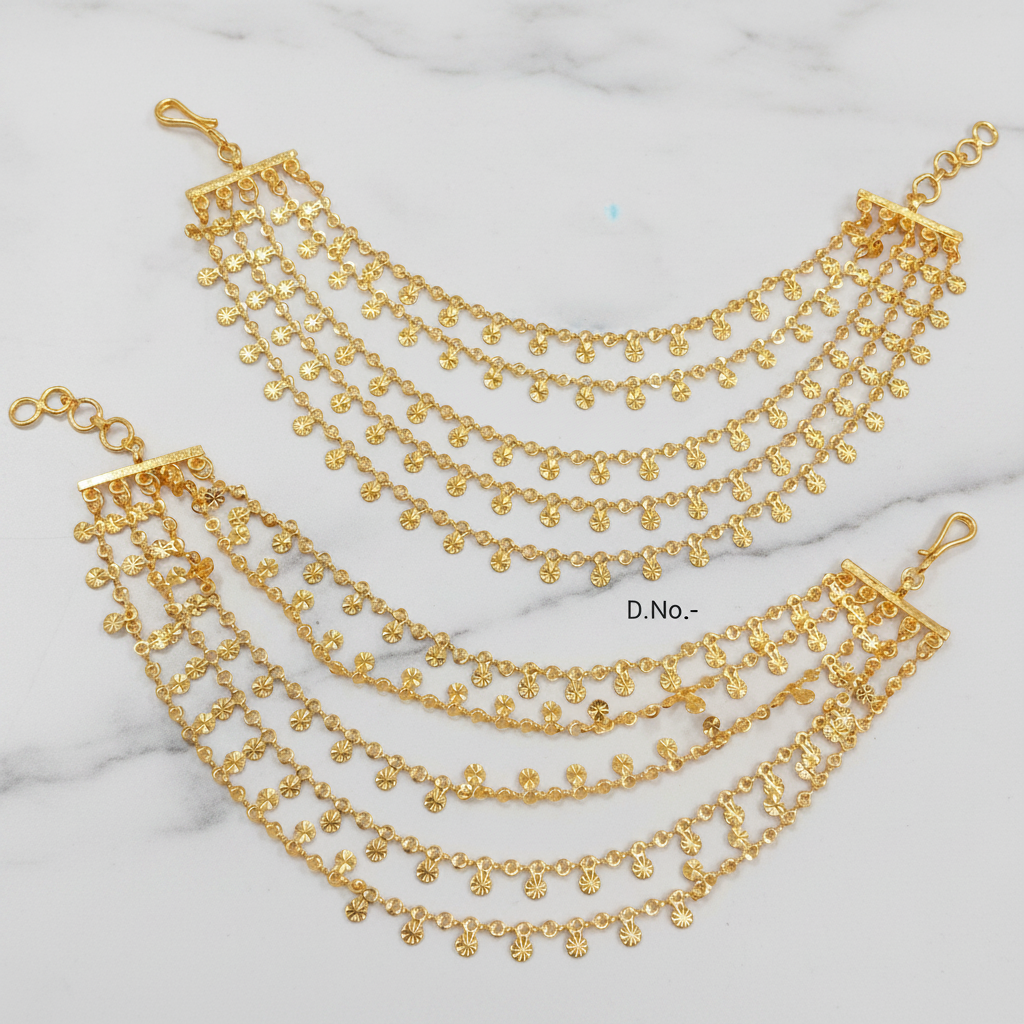 Gold Daisy Ear Chains Premium Catalog