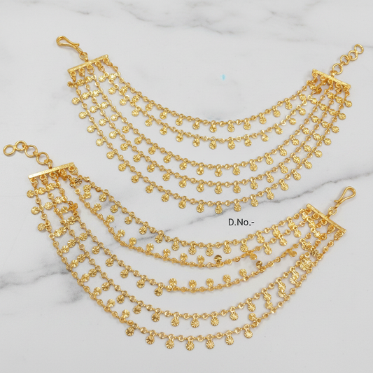 Gold Daisy Ear Chains Premium Catalog