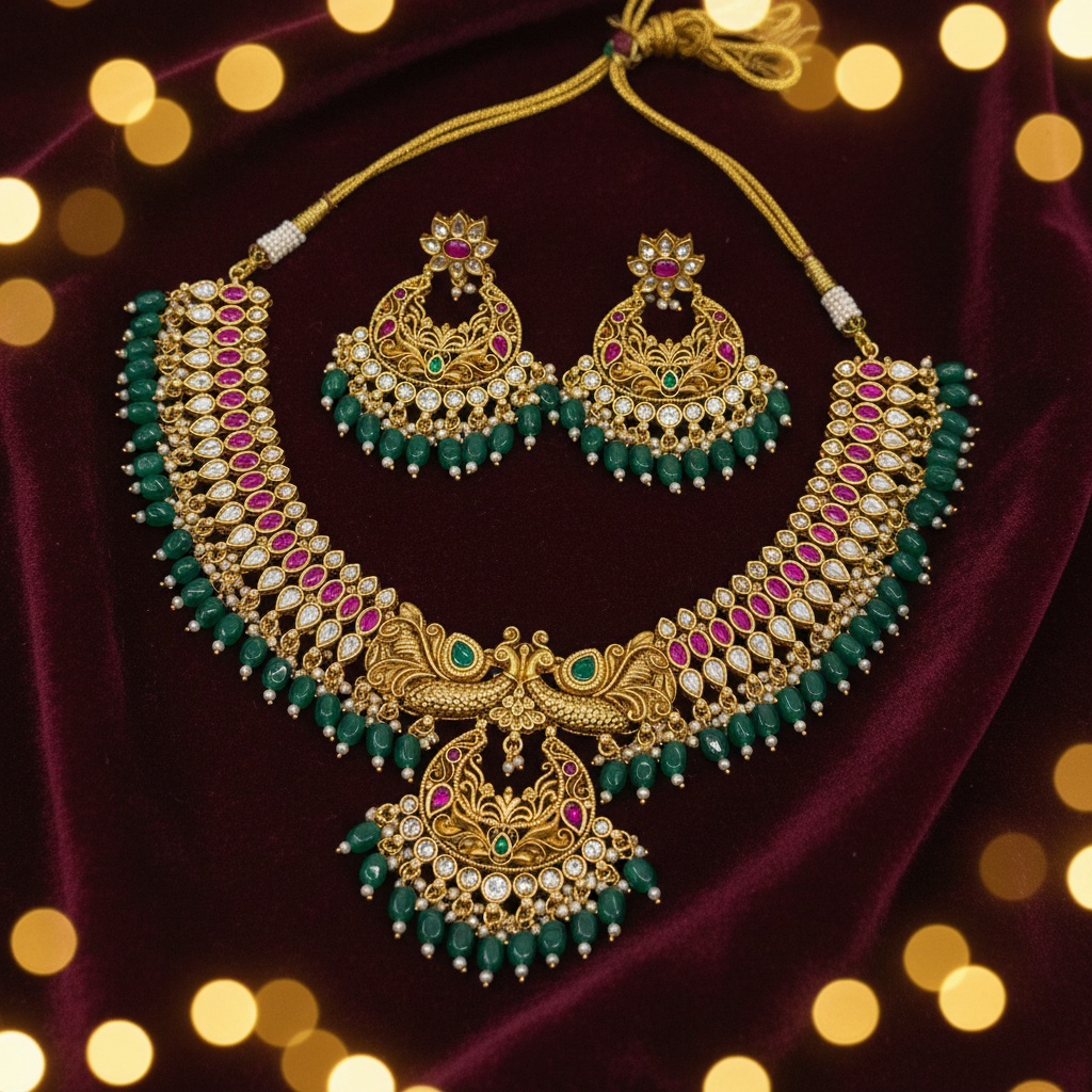 Jadau Neckset Enhanced Product Photo