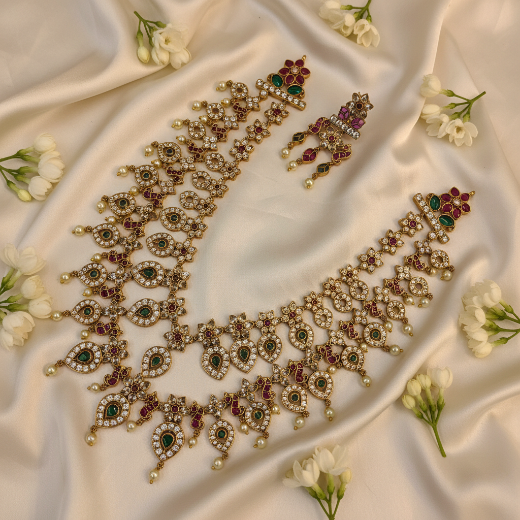 Mango 2 Layer Neckset - Festive Shot